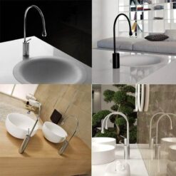 Basin Faucets Modern White Bathroom Faucet Waterfall faucets Single Hole Cold and Hot Water Tap Basin Faucet Mixer Taps