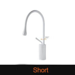 Basin Faucets Modern White Bathroom Faucet Waterfall faucets Single Hole Cold and Hot Water Tap Basin Faucet Mixer Taps