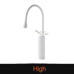 Basin Faucets Modern White Bathroom Faucet Waterfall faucets Single Hole Cold and Hot Water Tap Basin Faucet Mixer Taps