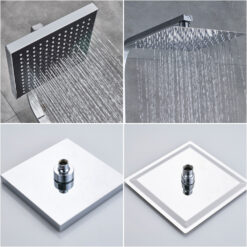 Chrome Shower Faucet Set Bathroom Rainfall Shower Mixers Swivel Spout Bath Shower Crane Hot Cold  Mixer Tap