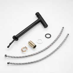 Basin Faucet Retro Black Faucet Taps Bathroom Sink Faucet Single Handle Hole Deck Vintage Wash Hot Cold Mixer Tap Crane