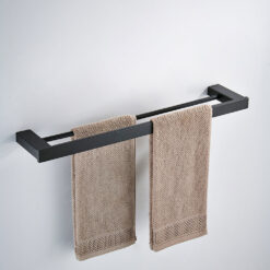 Bathroom Hardware Set Matte Black Paper Holder Towel Rail Rack Robe Hook Toilet Brush Holder Bathroom Accessories