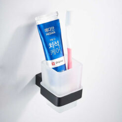 Bathroom Hardware Set Matte Black Paper Holder Towel Rail Rack Robe Hook Toilet Brush Holder Bathroom Accessories