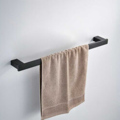 Bathroom Hardware Set Matte Black Paper Holder Towel Rail Rack Robe Hook Toilet Brush Holder Bathroom Accessories
