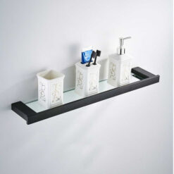 Bathroom Hardware Set Matte Black Paper Holder Towel Rail Rack Robe Hook Toilet Brush Holder Bathroom Accessories