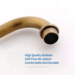 Antique Basin Brass Faucets Bathroom Sink Mixer Deck Faucet Rotate Single Handle Hot And Cold Water Mixer Taps Crane Tap