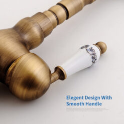 Antique Basin Brass Faucets Bathroom Sink Mixer Deck Faucet Rotate Single Handle Hot And Cold Water Mixer Taps Crane Tap