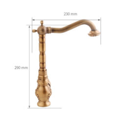 Antique Basin Brass Faucets Bathroom Sink Mixer Deck Faucet Rotate Single Handle Hot And Cold Water Mixer Taps Crane Tap
