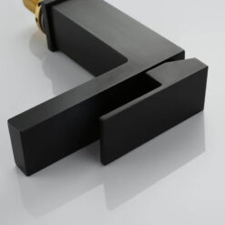 Bathroom Small Basin Tap Mixer 100% Solid Brass Newest Luxury Design Deck Mount Vessel Faucet Black Gold Chrome Silver Square