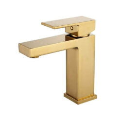 Bathroom Small Basin Tap Mixer 100% Solid Brass Newest Luxury Design Deck Mount Vessel Faucet Black Gold Chrome Silver Square
