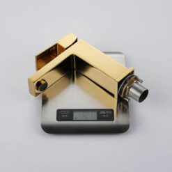 Bathroom Small Basin Tap Mixer 100% Solid Brass Newest Luxury Design Deck Mount Vessel Faucet Black Gold Chrome Silver Square