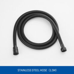 Adjustable Slide Bar with Handshower Set Matte Black Stainless Steel Round Shower Riser Rail Bar With Hose and Shower