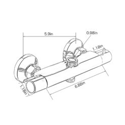 Bath Shower Faucet Thermostatic Faucets Wall Mounted Mixer Valve Tap Temperature Control Rain Shower Bathroom Twin Outlet