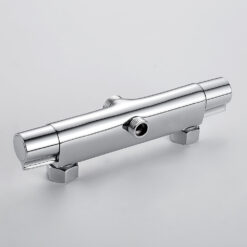 Bath Shower Faucet Thermostatic Faucets Wall Mounted Mixer Valve Tap Temperature Control Rain Shower Bathroom Twin Outlet