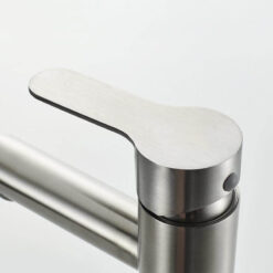 Basin Faucet Stainless Steel Faucet Bathroom Mixer Tap Single Hole Hot and Cold Water Classic Basin Faucets