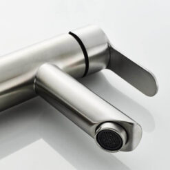 Basin Faucet Stainless Steel Faucet Bathroom Mixer Tap Single Hole Hot and Cold Water Classic Basin Faucets