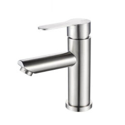 Basin Faucet Stainless Steel Faucet Bathroom Mixer Tap Single Hole Hot and Cold Water Classic Basin Faucets