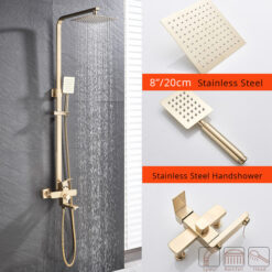 Chrome Shower Faucet Set Bathroom Rainfall Shower Mixers Swivel Spout Bath Shower Crane Hot Cold  Mixer Tap