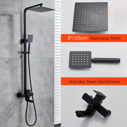 Chrome Shower Faucet Set Bathroom Rainfall Shower Mixers Swivel Spout Bath Shower Crane Hot Cold  Mixer Tap