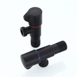 Bathroom Angle Filling Valve | Faucets Black Stainless Steel Kitchen Cold Hot Mixer Tap Accessories Standard G1/2 Threaded