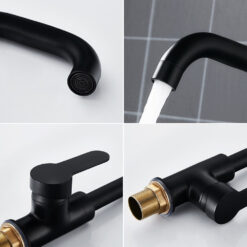 Bathroom Faucet Basin Mixer Black Sink Mixer Taps Kitchen Single Lever Faucet Sink Tap Water Kitchen Faucet Bathroom Accessories