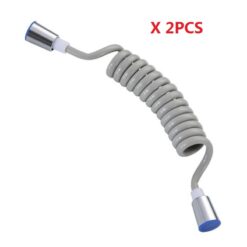 2Pcs Spring Flexible Shower Hose for Water Plumbing Toilet Bidet Sprayer Gun bathroom Accessories ABS tube 1.5m 2m 3m