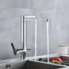 Chrome Purify Kitchen Faucet Dual Swivel Spout Three Way Kitchen Sink Mixer Tap Dual Water Outlet Drinking Water Faucet