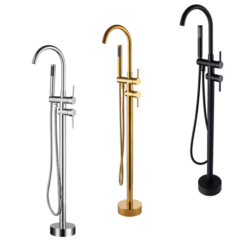 Brushed Gold Floor Stand Bathtub Faucet Black | Bathroom Freestanding Bathtub Faucet
