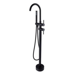 Brushed Gold Floor Stand Bathtub Faucet Black | Bathroom Freestanding Bathtub Faucet