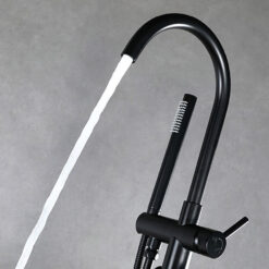 Brushed Gold Floor Stand Bathtub Faucet Black | Bathroom Freestanding Bathtub Faucet