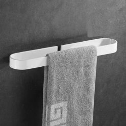 30/50/20CM Black/White Towel Rack Single Rod Bathroom Pendant Towel Bar Towel Hanger Bathroom Storage Accessories