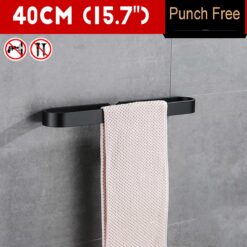 30/50/20CM Black/White Towel Rack Single Rod Bathroom Pendant Towel Bar Towel Hanger Bathroom Storage Accessories