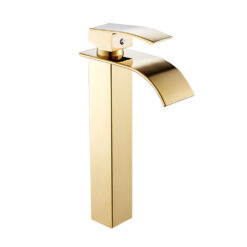 Bathroom Basin Faucet Deck Mount Waterfall Bathroom Faucet Vanity Vessel Sinks Mixer Tap Single Handle Cold And Hot Water Tap