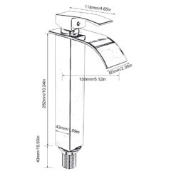 Bathroom Basin Faucet Deck Mount Waterfall Bathroom Faucet Vanity Vessel Sinks Mixer Tap Single Handle Cold And Hot Water Tap