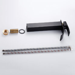 Bathroom Basin Faucet Deck Mount Waterfall Bathroom Faucet Vanity Vessel Sinks Mixer Tap Single Handle Cold And Hot Water Tap