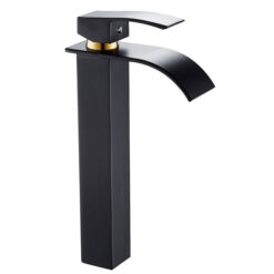 Bathroom Basin Faucet Deck Mount Waterfall Bathroom Faucet Vanity Vessel Sinks Mixer Tap Single Handle Cold And Hot Water Tap