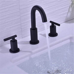 Bathroom Sink Faucet Solid Brass Double Handle Sink Mounted Hot & Cold Mix Basin Faucet European Style Basin Accessories
