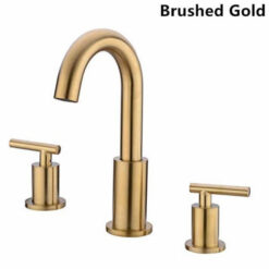 Bathroom Sink Faucet Solid Brass Double Handle Sink Mounted Hot & Cold Mix Basin Faucet European Style Basin Accessories