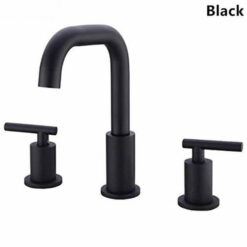 Bathroom Sink Faucet Solid Brass Double Handle Sink Mounted Hot & Cold Mix Basin Faucet European Style Basin Accessories