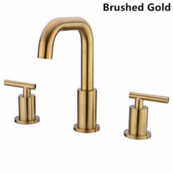 Bathroom Sink Faucet Solid Brass Double Handle Sink Mounted Hot & Cold Mix Basin Faucet European Style Basin Accessories