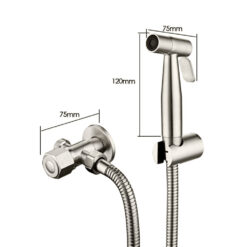 Handheld Toilet Bidet Faucet Sprayer Stainless Steel Bathroom Hand Bidet Spraye Set Toilet Self Cleaning Shower Head No Punch
