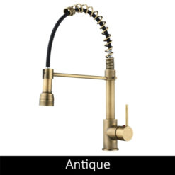 Deck Mounted Flexible Kitchen Faucets Pull Out Mixer Tap Black Hot Cold Kitchen Faucet Spring Style with Spray Mixers Taps