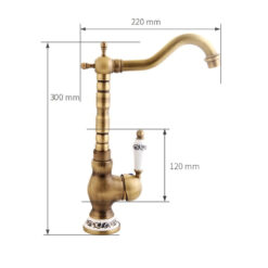 Antique Basin Brass Faucets Bathroom Sink Mixer Deck Faucet Rotate Single Handle Hot And Cold Water Mixer Taps Crane Tap