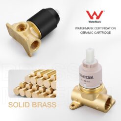 Brass Shower Valve Showers Faucet Diverter Control Valve Wall Mounted Mixer Valves for Spout Shower Head Matte Black & Chrome