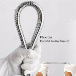 1.2m/1.5m/ 2m G1/2 Inch Flexible Shower Hose Stainless Steel Chrome Bathroom Water Head Shower Head Pipe Tool