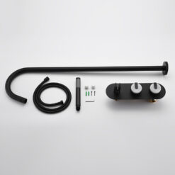 Freestanding Bathtub Faucet Tub Filler Jade Dual Handle Floor Mount Bathroom Faucet with Handheld Shower Bath Mixer Tap