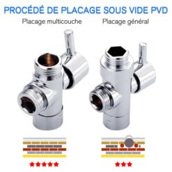 Brass Diverter Valve 3 Way Water Separator Shower Tee Adapter Adjustable Shower Head Diverter Valve Bathroom Shower Valve