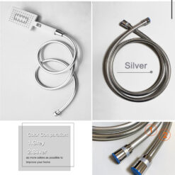Bathroom Shower Hose High Pressure PVC Handheld Shower Plumbing Flexible Hose GI/2 Universal Interface Anti Winding Fixture