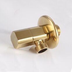 Gold Angle Valve Copper Gold Plated Triangle Valve General Bathroom Valve Water Stop Valve Toilet Triangle
