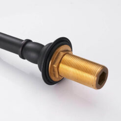 Basin Faucets Wall Mounted Brass Bathroom Sink Basin Mixer Tap Faucet 3 Pcs Black Faucet Dual Handle Sink Mixer Taps